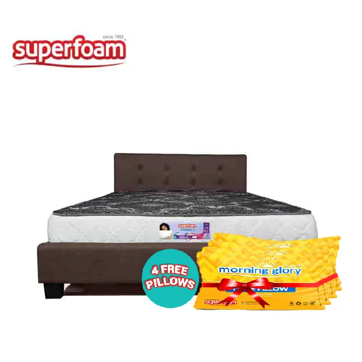 (LIMITED OFFERS)Superfoam memory foam home living bed super high density black and white 5 ft x 6 ft x 8 inch thickness home and kitchen furniture bedroom furniture mattresses box springs