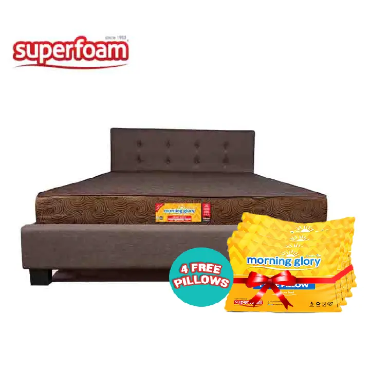 (CRAZY OFFER)Superfoam morning glory high density home living bed quilted mattress brown with dark parches 5 ft x 6 ft x 6 inch thickness home and kitchen furniture bedroom furniture matresses