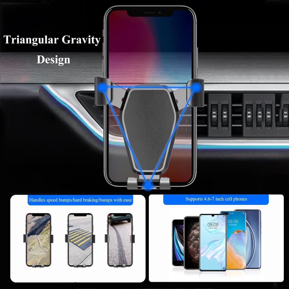 Car Phone Holder for iPhone, Phone Holder Car Mount for Air Vent, Cell Phone Automobile Cradles, Suitable for Smartphones