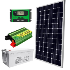 Sunnypex 300 Watts Solar Panel Special All Weather Fullkit + 200AH Battery + 1000W Solar Inverter + 30 Ah Charge Controller