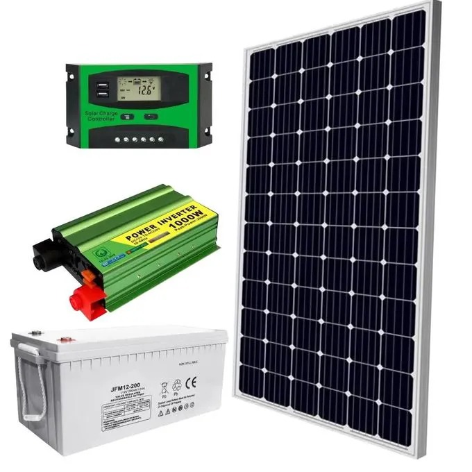 Sunnypex 300 Watts Solar Panel Special All Weather Fullkit + 200AH Battery + 1000W Solar Inverter + 30 Ah Charge Controller