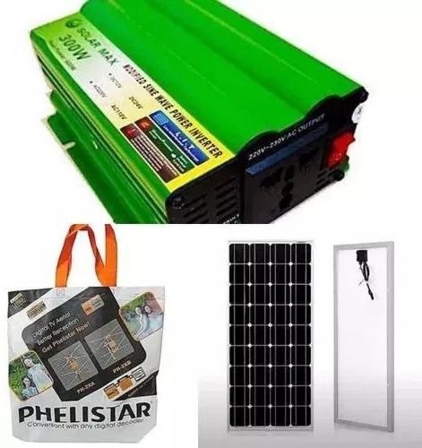 150W Solar TV Kit with 300W Inverter & TV Aerial – Off-Grid Entertainment System