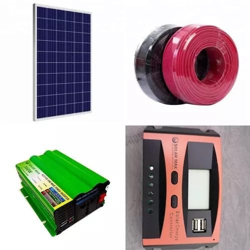 100W Solar Panel Kit with 300W Inverter, 10A Controller & 10m Cable – Compact Off-Grid System