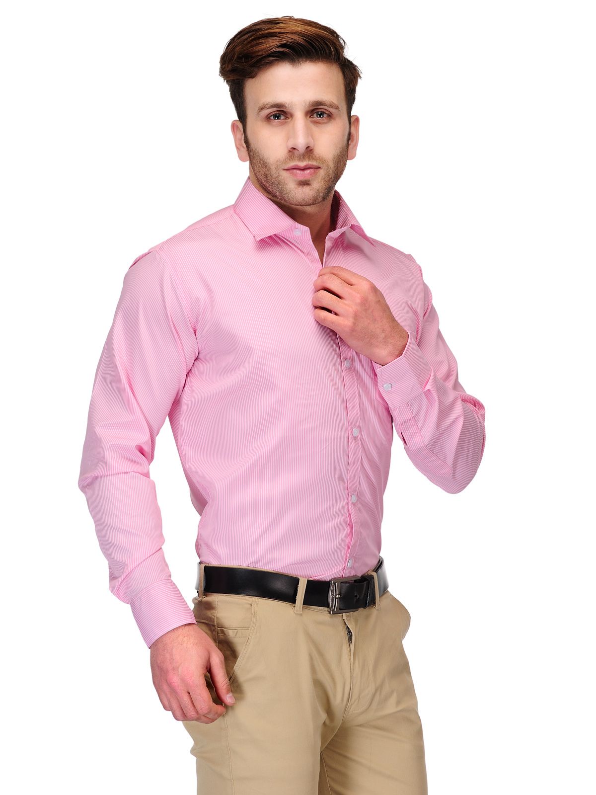 Fashion Men's Slim Fit Cotton Button-Up Long Sleeve Official Shirt Size S-5XL