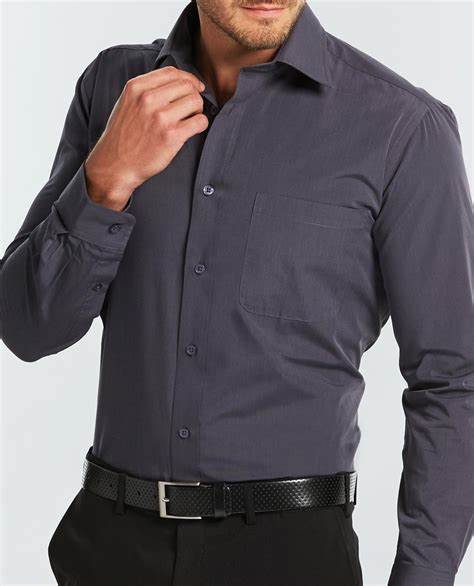 Fashion Men's Slim Fit Cotton Button-Up Long Sleeve Official Shirt Size S-5XL