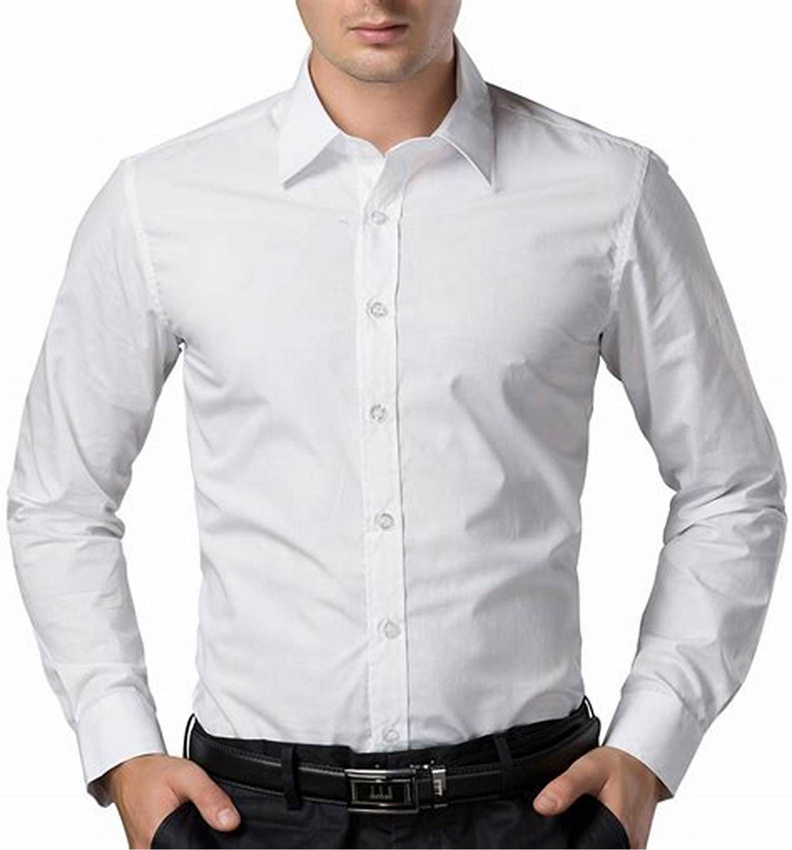 Fashion Men's Slim Fit Cotton Button-Up Long Sleeve Official Shirt Size S-5XL