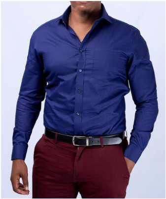 Fashion Men's Slim Fit Cotton Button-Up Long Sleeve Official Shirt Size S-5XL