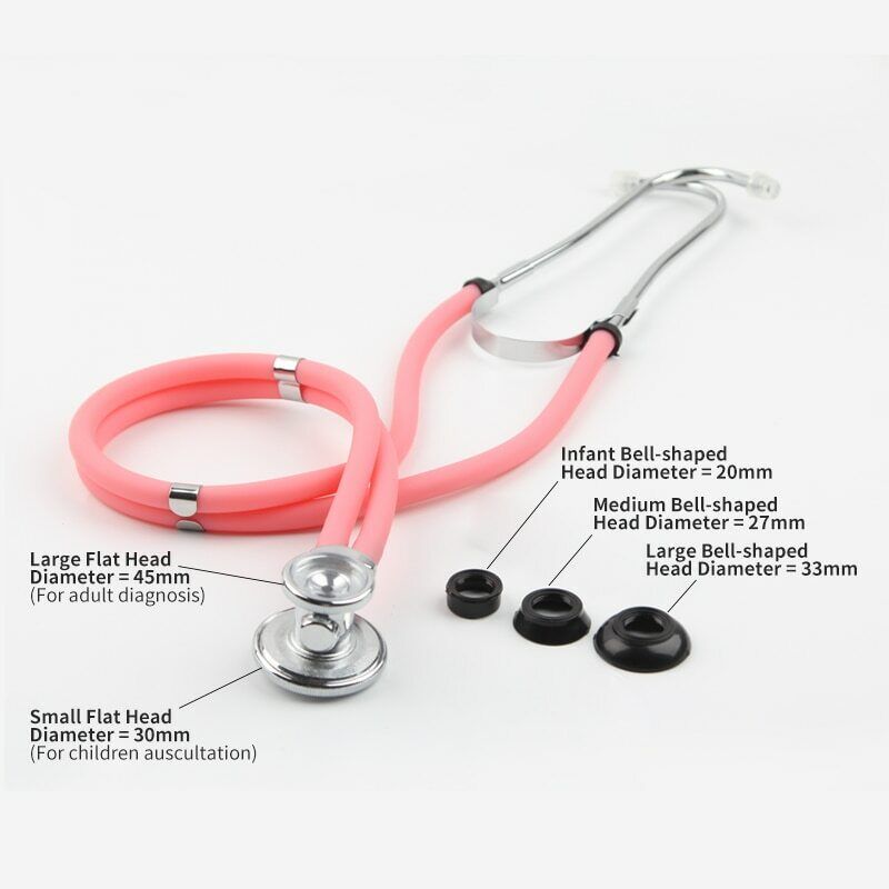 Professional Cardiology Double-Tube/Head Stethoscope For Medics and Students Multi-functional Long Soft