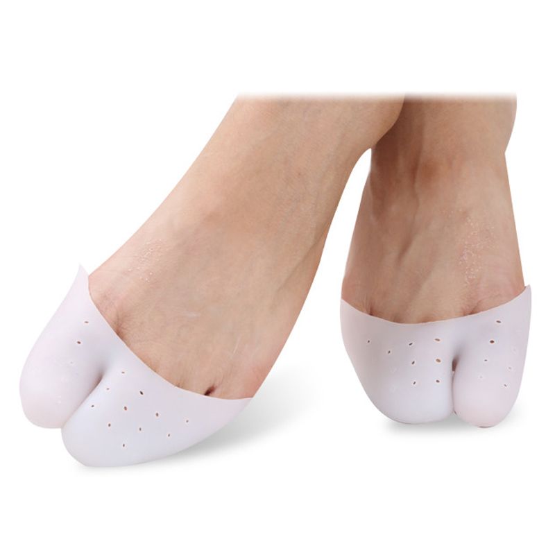 New Arrival 1pair Soft Forefoot Foot Pads Silicone Gel Insoles Pointe Toe Finger Cover Pain Protector High Heels Gel Pads for Feet Ballet Foot Care