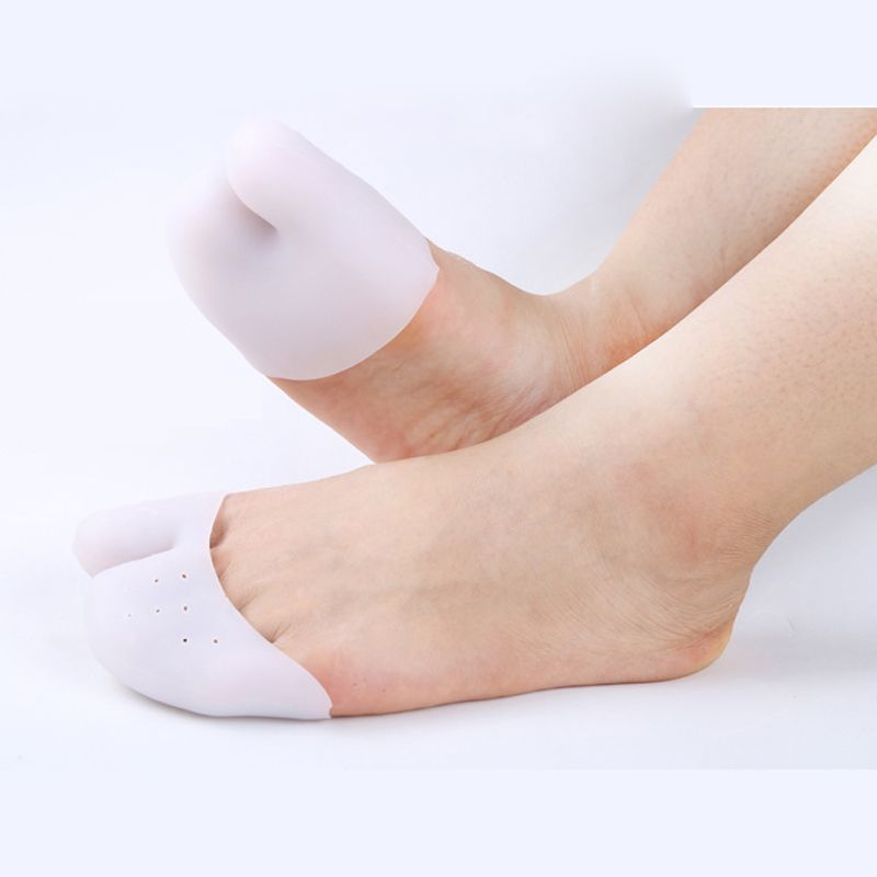 New Arrival 1pair Soft Forefoot Foot Pads Silicone Gel Insoles Pointe Toe Finger Cover Pain Protector High Heels Gel Pads for Feet Ballet Foot Care