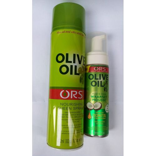 ors olive oil Wrap Set Mousse and sheen spray