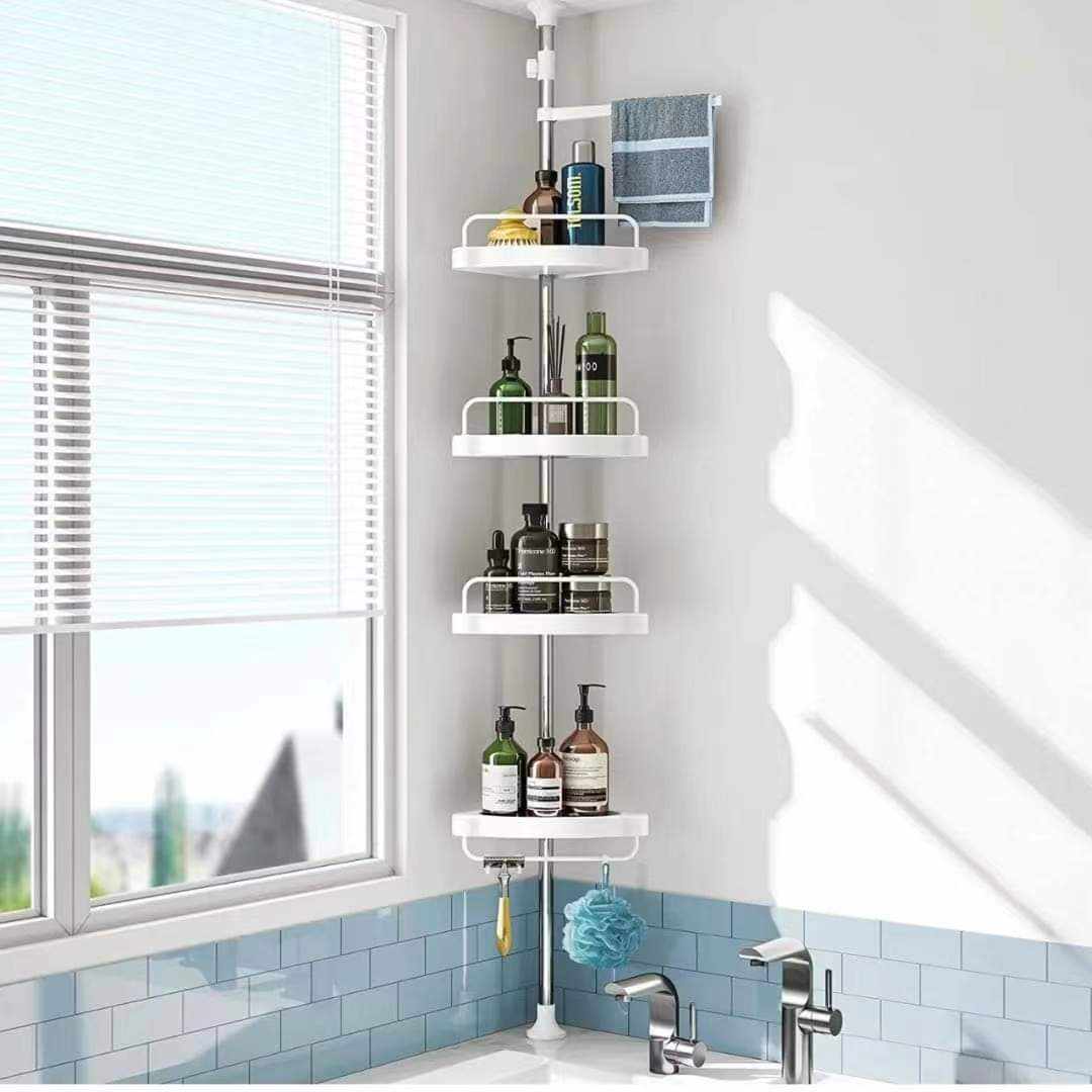 4 Tier Shower Caddy Shower Organizer Shower Tension Pole