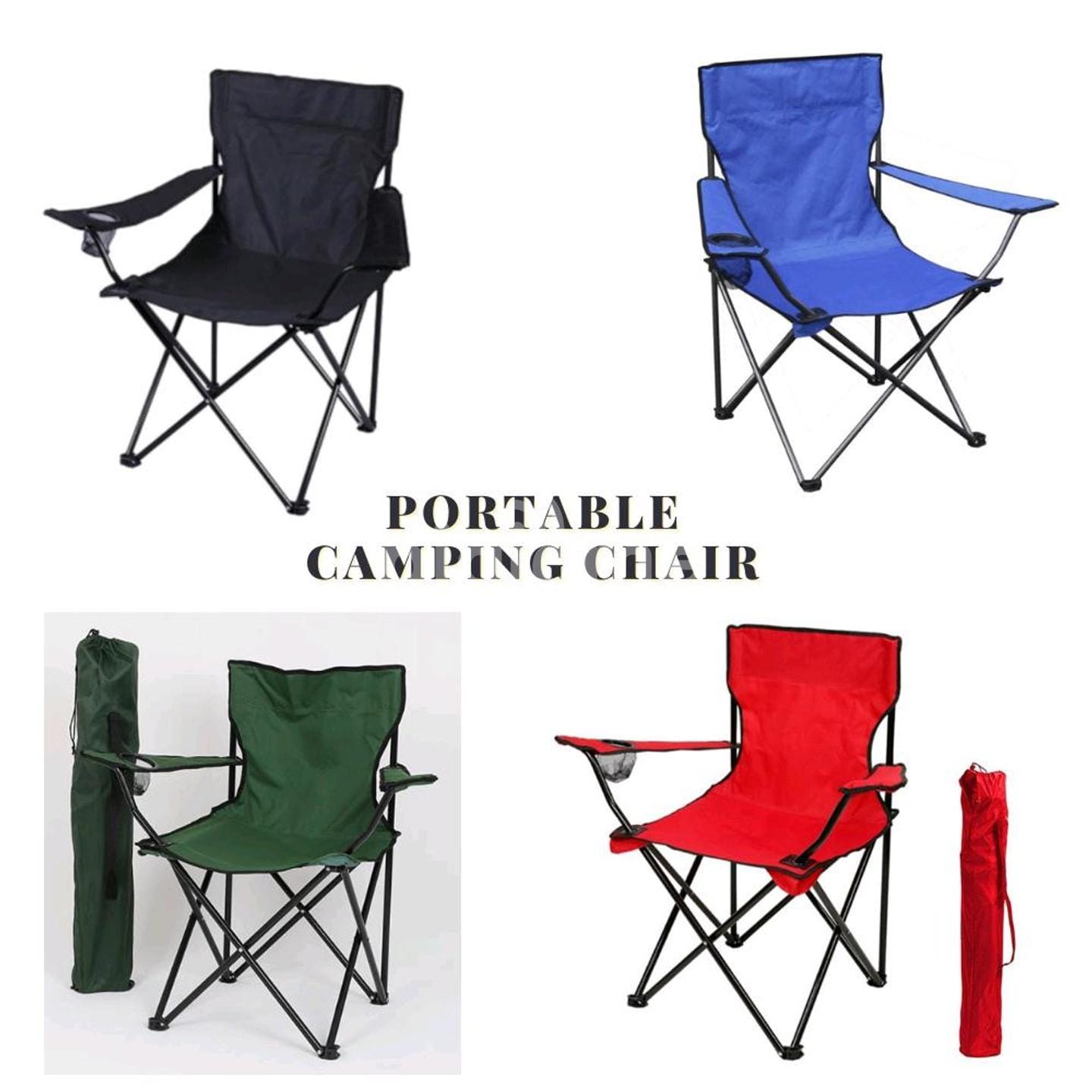 Portable Camping Chair with Free Carrier bag.