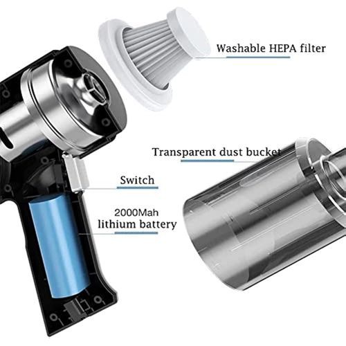 Handheld Vacuum 6000Pa, Powerful Hand-held Car & home Vacuum Cleaner