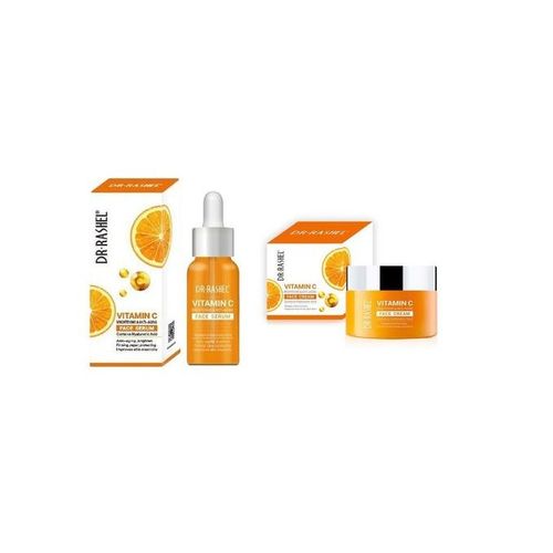Dr. Rashel Vitamin C Brightening & Anti-Aging Face Serum & Cream.