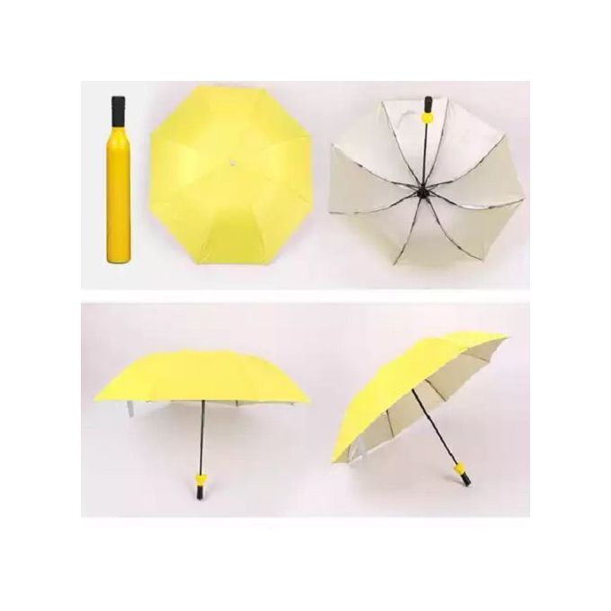 WINE Bottle Design Umbrella; It can be stood as a bottle of or can be hang as an excellent omament with a rope.