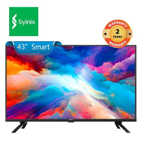 Syinix 43 inch 2K Smart Android Chromecast TV Frameless Design, Youtube, Netflix