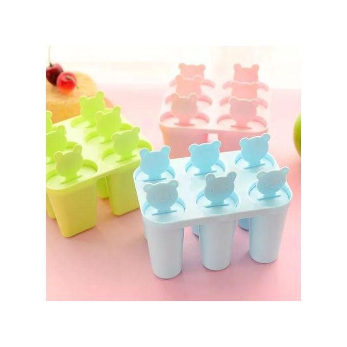 6-piece Set Ice Cream Mold Mould Popsicle Maker Box DIY