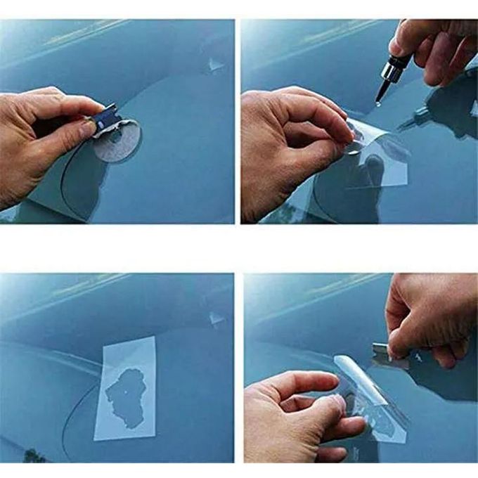 Windscreen Crack Repair Tool Kit Automotive Glass Nano Repair Fluid-Car Windshield Repair Resin Cracked Glass Repair Kit,Glass Corrector Set