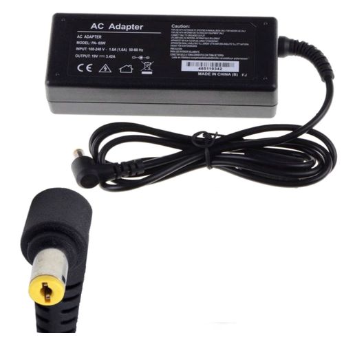 Generic Laptop Charger Adapter 19V 3.42A 65W for Acer Laptops 5.5mm x 1.7mm - Black