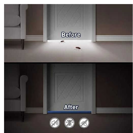 Waterproof door Sealer, Draught Excluder Stopper Door Bottom Guard Double Silicone Rubber Seal Dustproof Soundproof