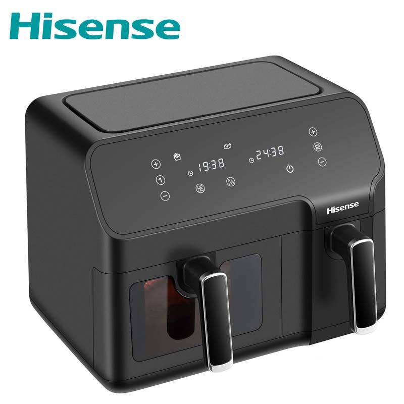 Hisense Double Air Fryer 8.6L H09AFBK2S5 With LED Touch Control Panel air fryer black