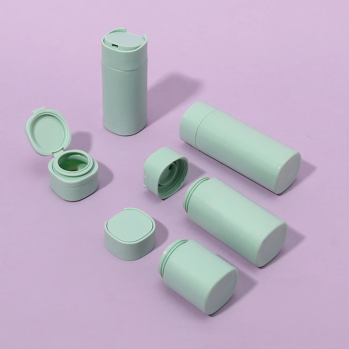 5pcs Multiple Colors Portable Soft Touch Cream Travel Dispenser Bottles Set for Lotion, Cleanser, Shampoo