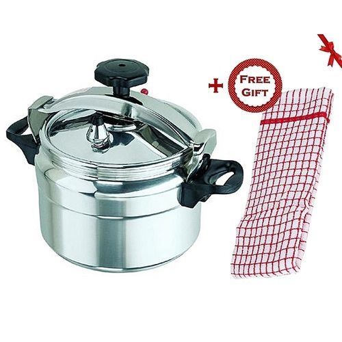 Pressure Cooker  5L Sufuria With Free Kitchen Towel Pressure Cooker  Explosion Proof  5l . Thickened Aluminium, Easy Lock Lid, Fast Cooking, With Free Kitchen Towel Perfect for beans, rice, stews, and