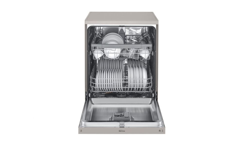 LG QuadWash™ DFB512FP 14ppl Dishwasher, Double Rack, Inverter Direct Drive, Silver