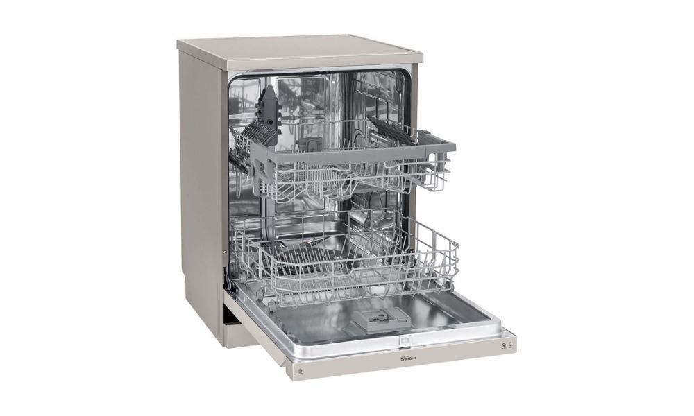LG QuadWash™ DFB512FP 14ppl Dishwasher, Double Rack, Inverter Direct Drive, Silver