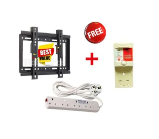 14-43" Wall Mount Bracket+FreeTv Guard+Extension this This wall mount is an easy to use and install, the Level Mount Wall Mount is designed to fit any 14-43" Flat Panel TV