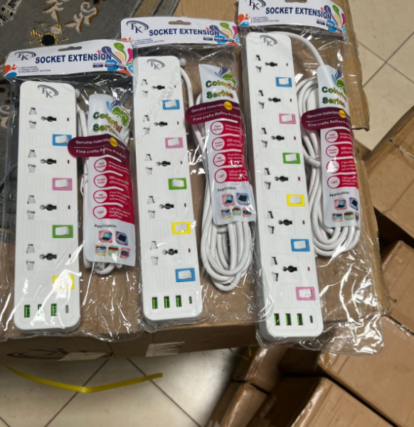 FK Extension Cable Socket 4 way with USB Ports