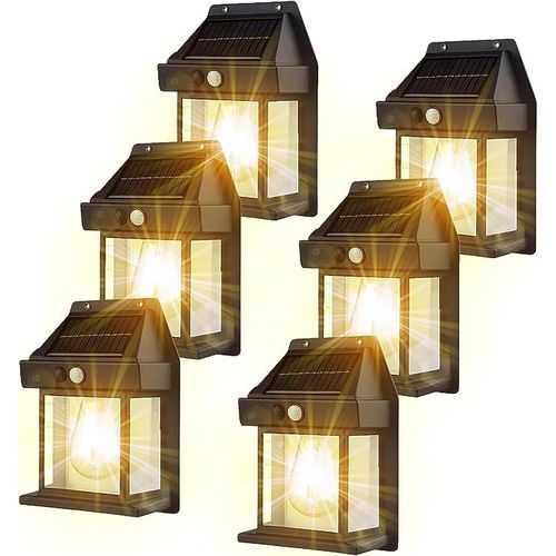 4pcs Solar Lamps Wireless Motion Sensor Solar Wall Sconce Waterproof Wall Lantern