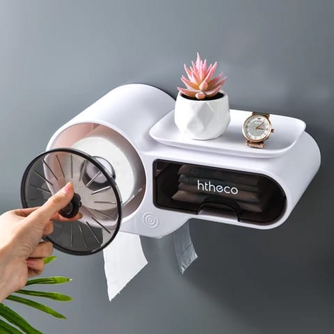 Waterproof self adhesive tissue box holder