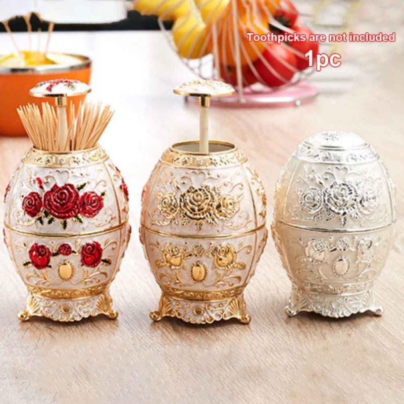 Zinc Alloy luxe ornament pop up kitchen toothpick holder
