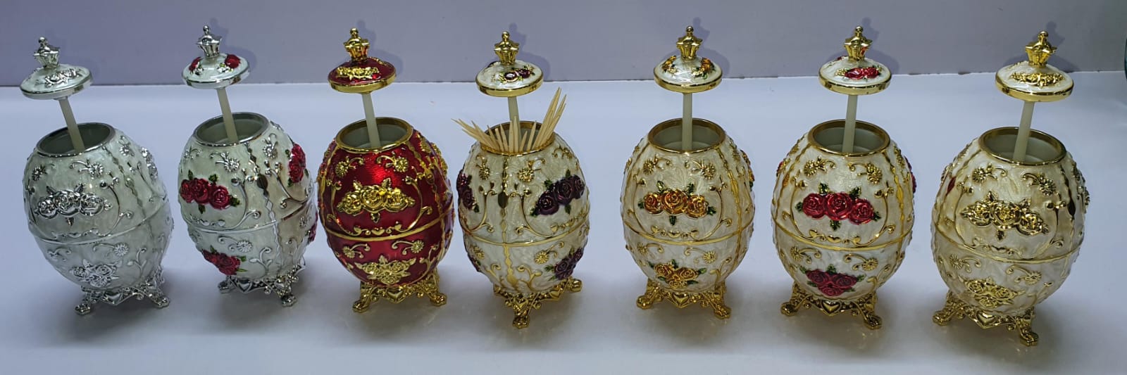 Zinc Alloy luxe ornament pop up kitchen toothpick holder