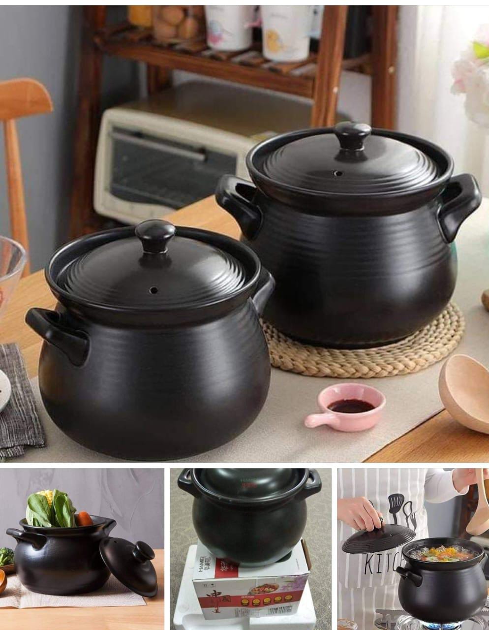 6 Litres Porcelain kitchen cooking pot