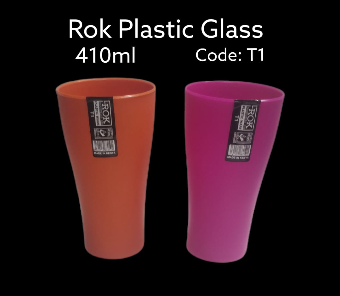 Set of 6pcs mixed colors ROK Hard plastic kitchen water/juice glasses
