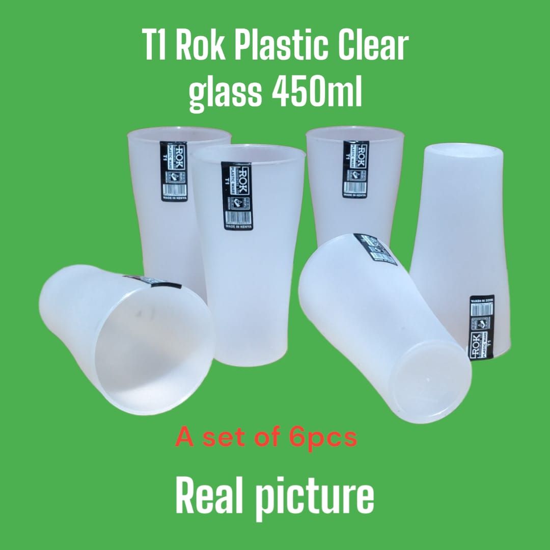 Set of 6pcs hard plastic kitchen ROK  clear glass