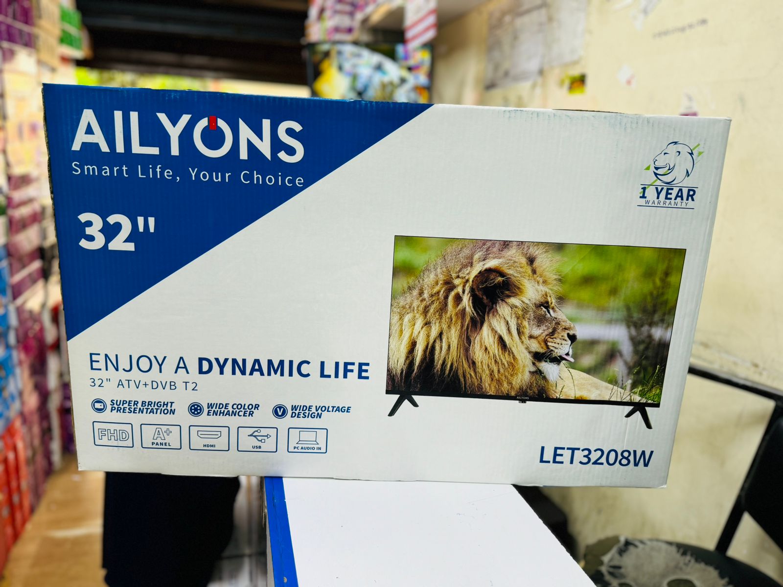 AILYONS 32" INCHES LED DIGITAL FRAMELESS TV-USB/HDMI-FREE TO AIR CHANNELS