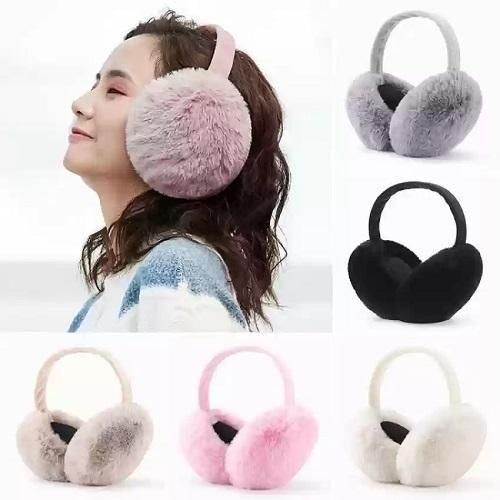 Foldable Fluffy Earmuffs Cute Faux Fur Headphones Are Warm