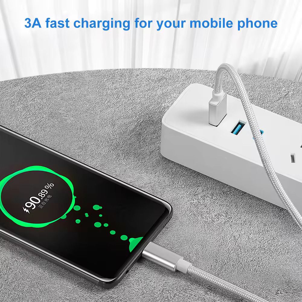 Ultra Fast 3A USB-C Charging Cable - High-Speed Data & Power for All Devices