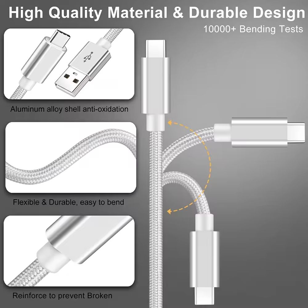 Ultra Fast 3A USB-C Charging Cable - High-Speed Data & Power for All Devices