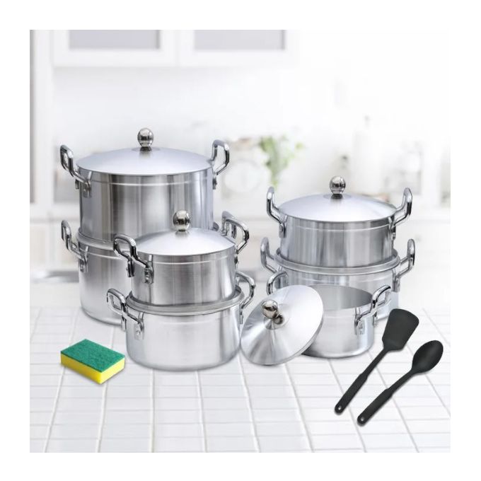 TC 17 Pieces Heavy Aluminium Cooking Pot Sufuria Set