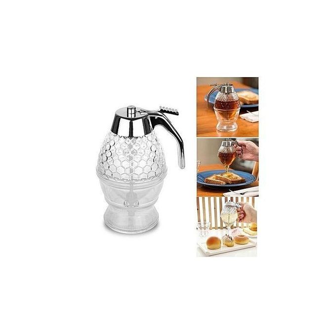 Acrylic Storage Pot Honey Dispenser With Drip Bottle