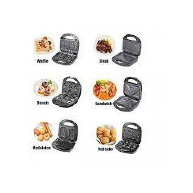 Sokany 6 In1 Sandwich Maker With Grill,Donut,waffles, Nuts,cupcakes