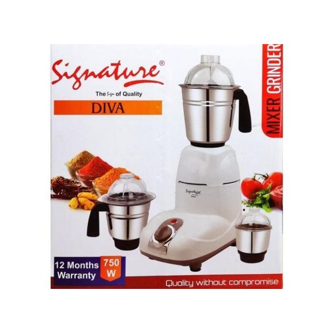 Signature 750W Powerful 3 In 1 Blender Mixer Grinder