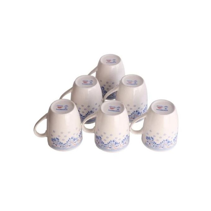 Classic Kitchenware Beautiful And Classy Ceramic Mugs Set - 6pcs- 385ml