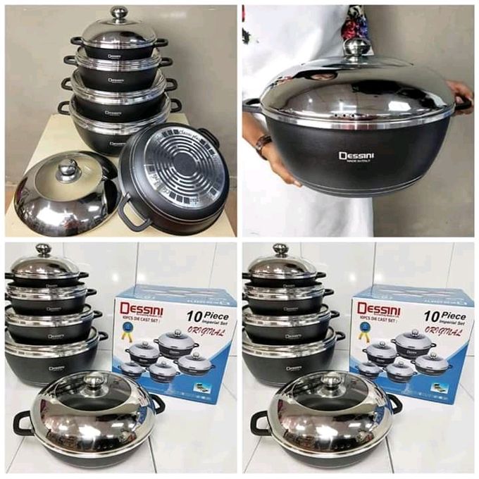 Dessini 10 Piece Heavy Gauge Anti-Scratch Non-Stick Cookware Set