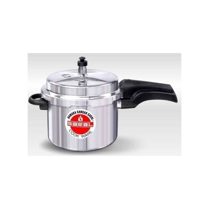 Saral Heavy Aluminium Pressure Cooker-Explosion Proof+safety Valve